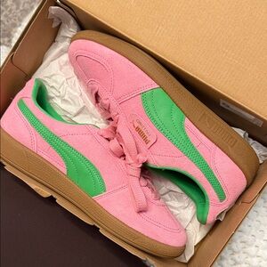 Puma Women's Sneakers in Pink and Green